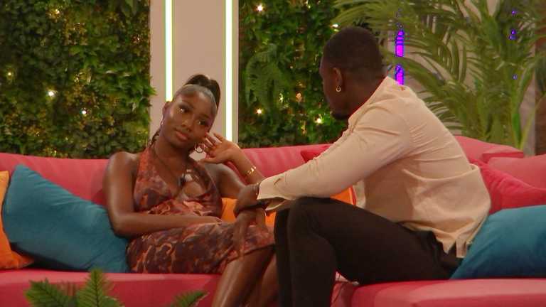 Things are heating up between Indiyah and Dami on tonight’s Love Island Things are heating up between Indiyah and Dami on tonight’s Love Island