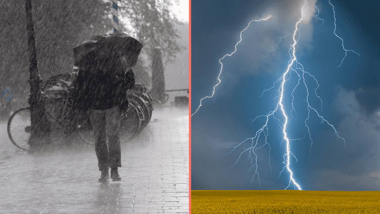 Several counties hit with weather warning over ‘heavy showers and possible thunderstorms’ Several counties hit with weather warning over ‘heavy showers and possible thunderstorms’