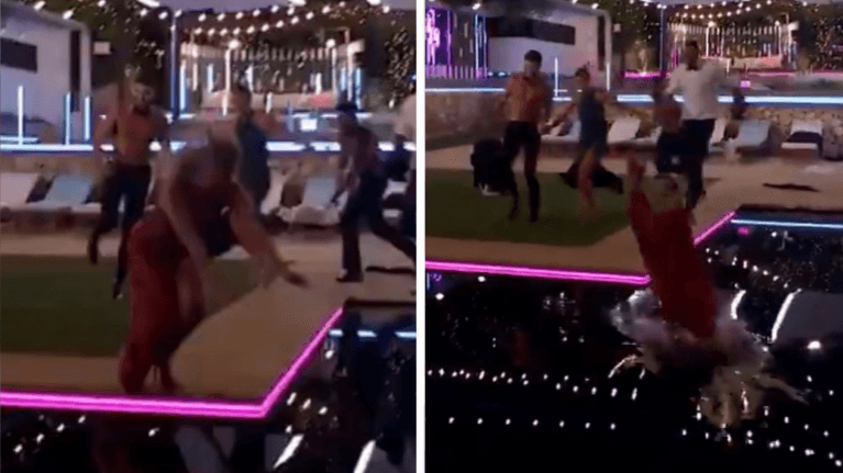 Love Island fans can’t get over this clip of Faye diving into the pool