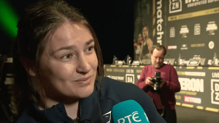 Katie Taylor chokes up during interview ahead of homecoming fight Katie Taylor chokes up during interview ahead of homecoming fight
