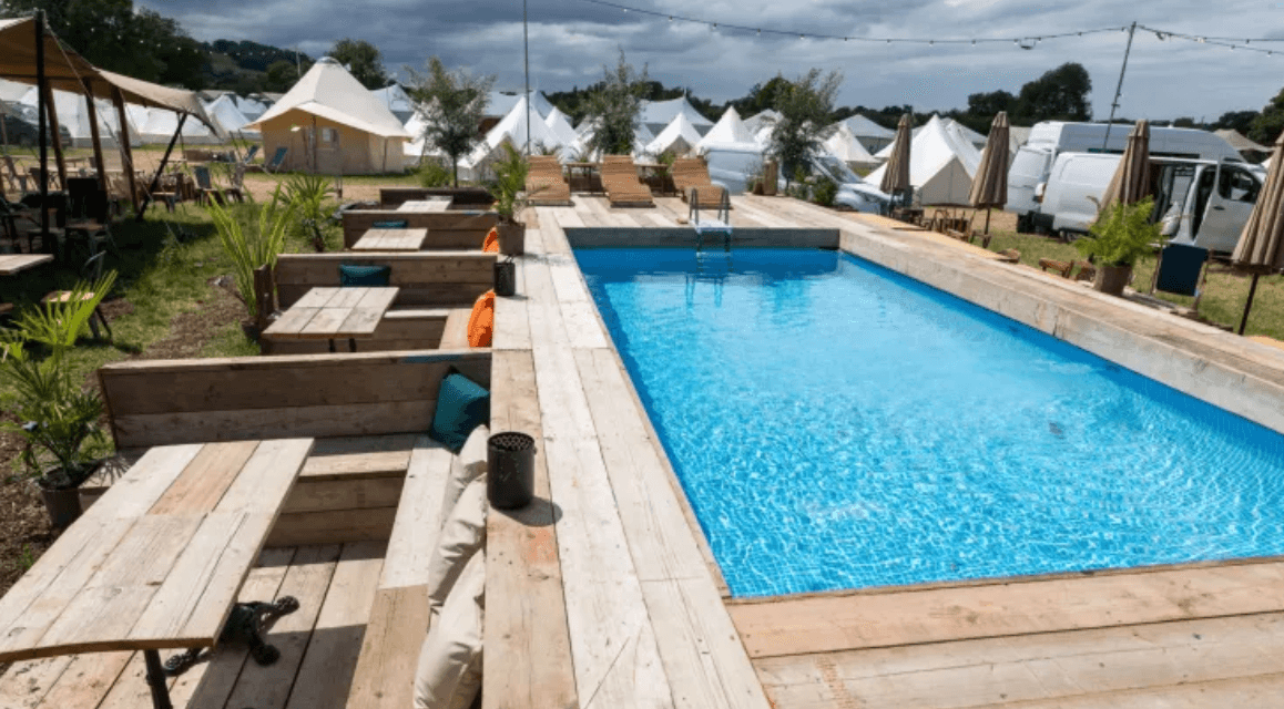 Glastonbury glamping ‘tents’ come with swimming pool, dining lounge and €28k price tag