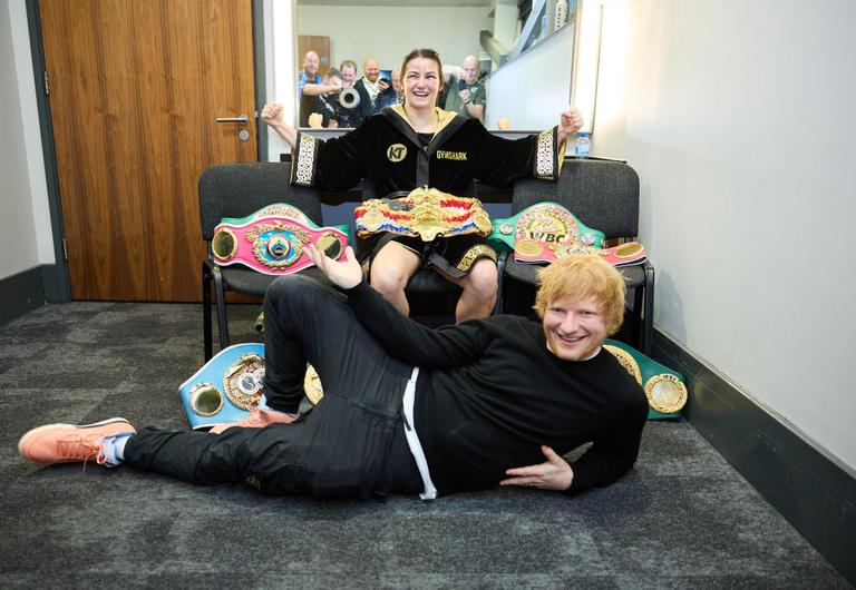 Ed Sheeran makes sweet promise to Katie Taylor following her win against Chantelle Cameron