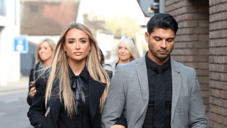 Georgia Harrison supported by Anton Danyluk at latest Stephen Bear court hearing Georgia Harrison supported by Anton Danyluk at latest Stephen Bear court hearing