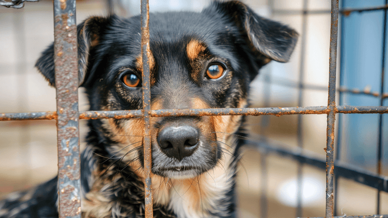 Heartbroken dog cries every night after being put in shelter for second time