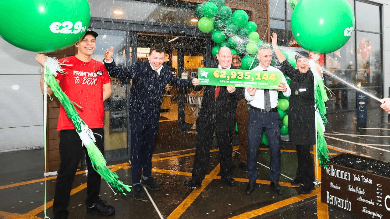 Irish store that sold this week’s winning €2.9 million Lotto jackpot ticket revealed