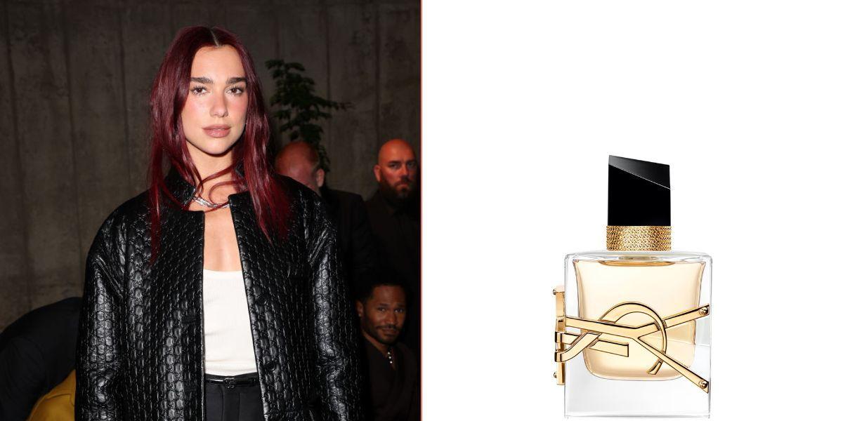 Dua Lipa uses YSL Libre on vacation.