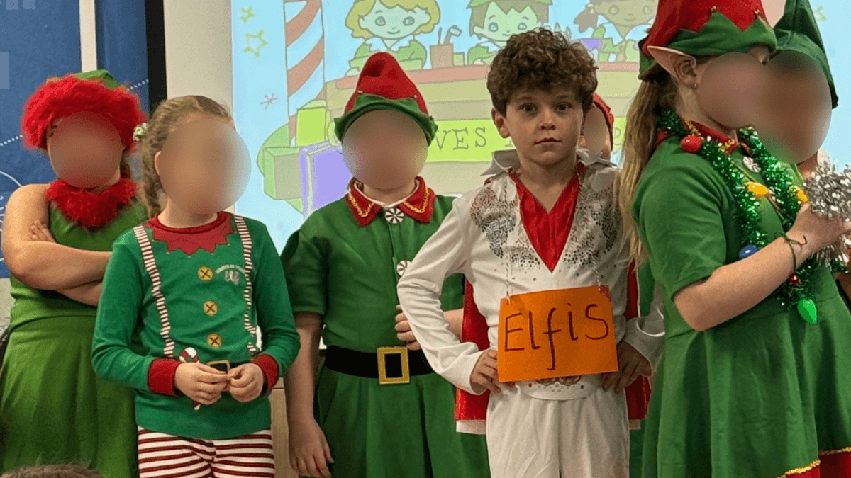 Boy accidentally dresses as Elvis rather than an elf for school nativity