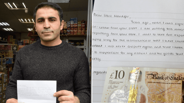 Shoplifter leaves £10 note and a ‘sorry’ letter for newsagent Shoplifter leaves £10 note and a ‘sorry’ letter for newsagent