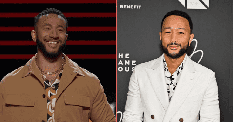 John Legend meets his doppelganger on The Voice John Legend meets his doppelganger on The Voice